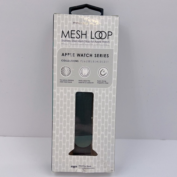 PRESS PLAY MESH MAGNETIC LOOP STAINLESS STEEL MESH STRAP FOR APPLE WATCH, GREEN - Picture 3 of 11